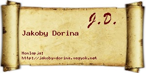 Jakoby Dorina névjegykártya